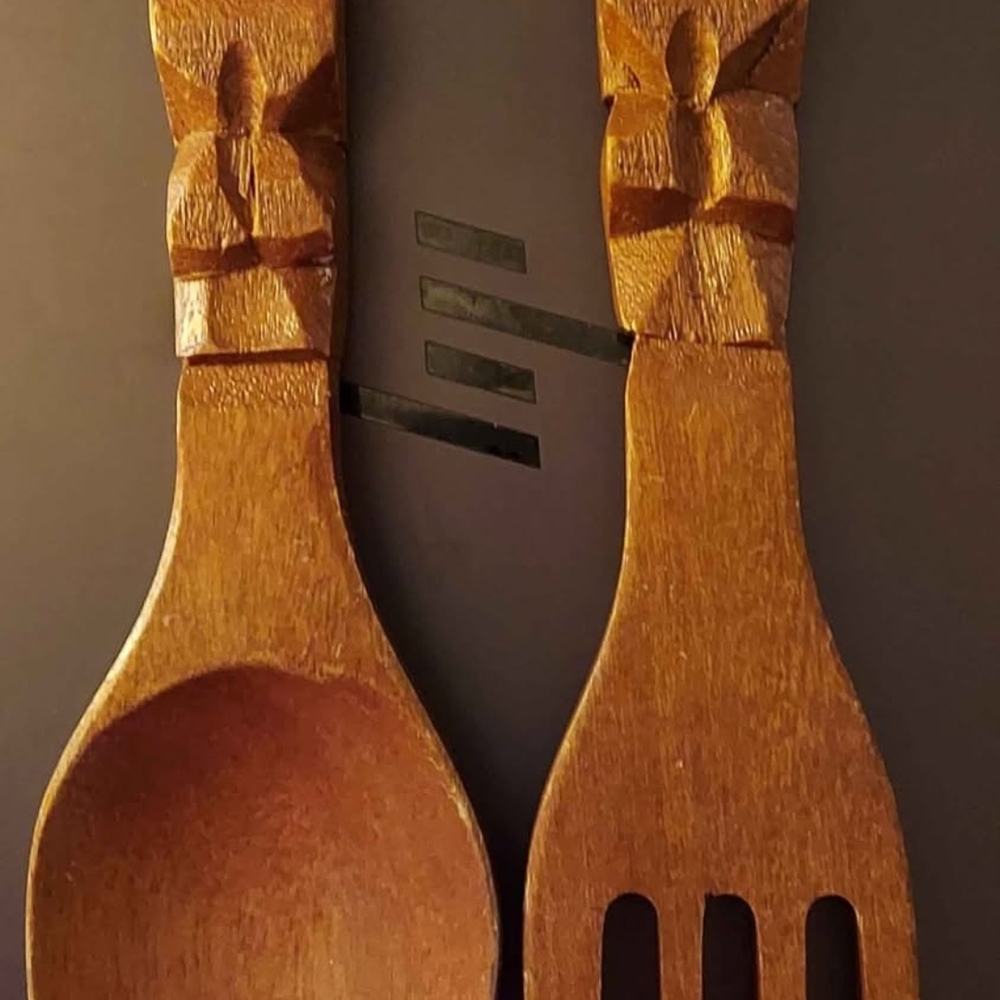 Handcrafted Wooden Spoon and Fork Set